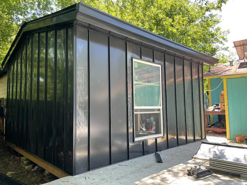 Black standing seam metal wall panels for Metal Roof Installation in Fairborn