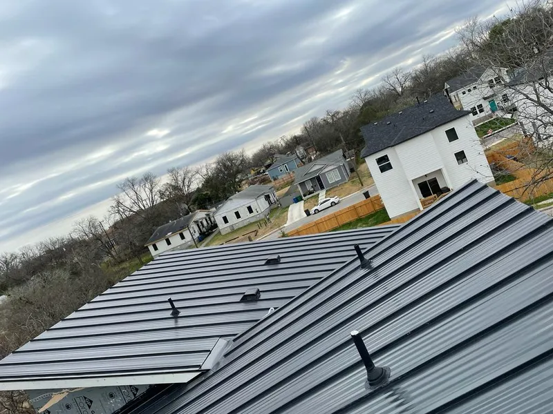 Standing seam metal roof panels with vents for Skylight Repair in Fairborn